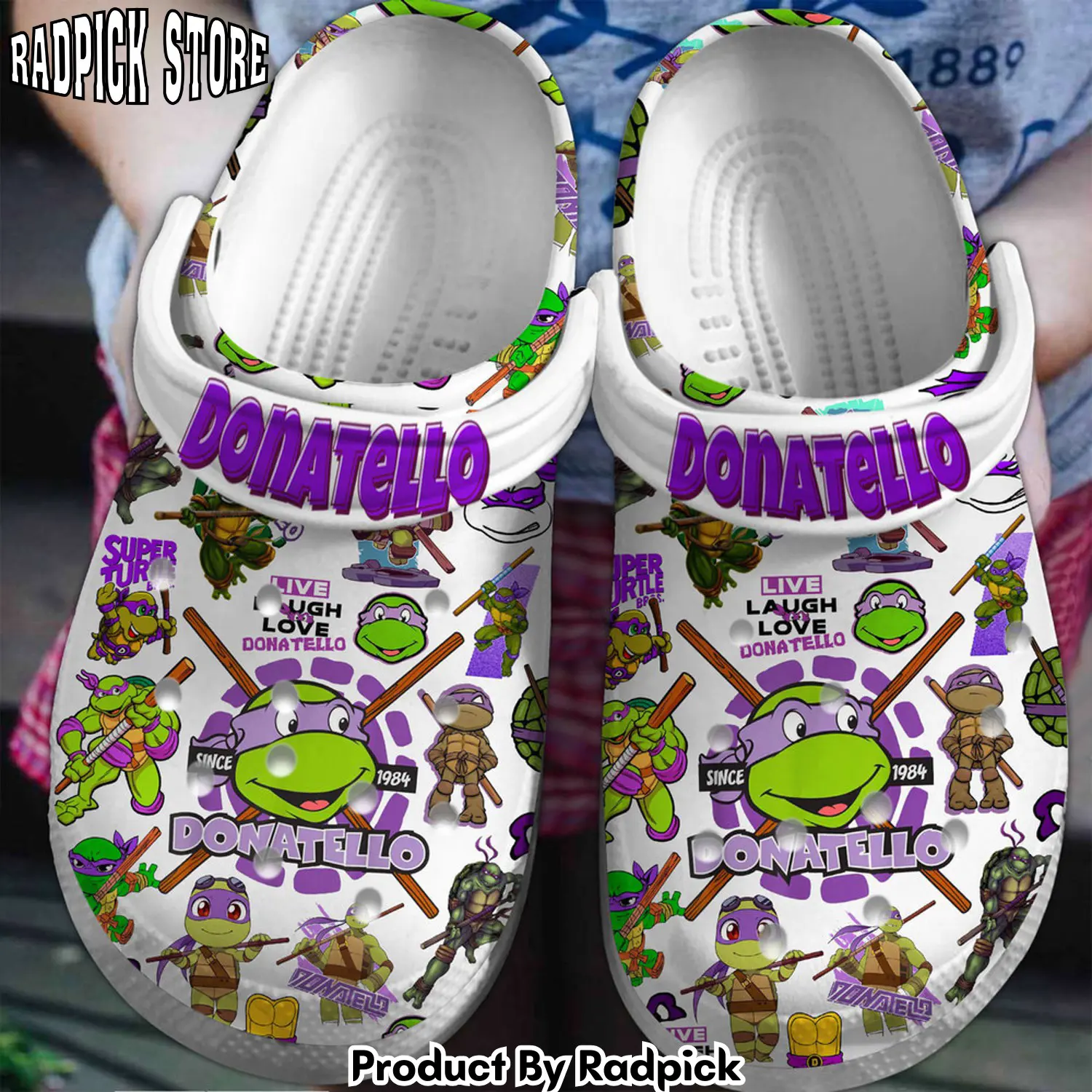 Radpick teenage mutant ninja turtles donatello cartoon clogs shoes for men women fau rp652841